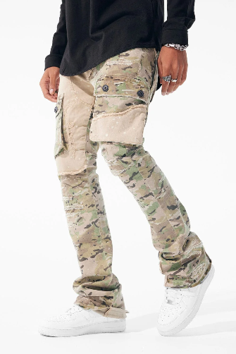 ROSS STACKED - PLATOON CARGO DENIM (CAMO 2.0) Jeans