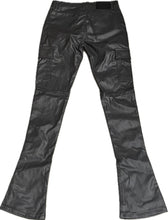 Load image into Gallery viewer, MEN’S WAIMEA STACKED CHARCOAL LEATHER JEANS