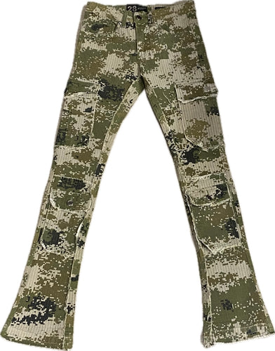MEN’S WAIMEA STACKED FIT OLIVE CAMO JEANS