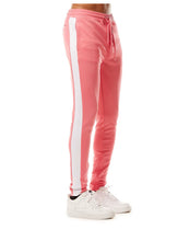 Load image into Gallery viewer, Track pants Pink/White REBEL MINDS