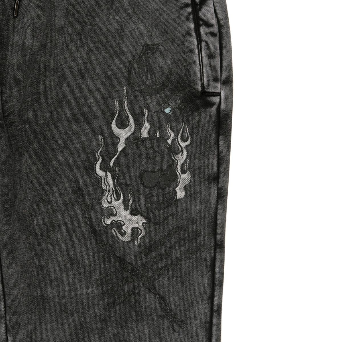 Heaven Can Wait Reaper Fleece Sweatpant With Engineered Screenprint