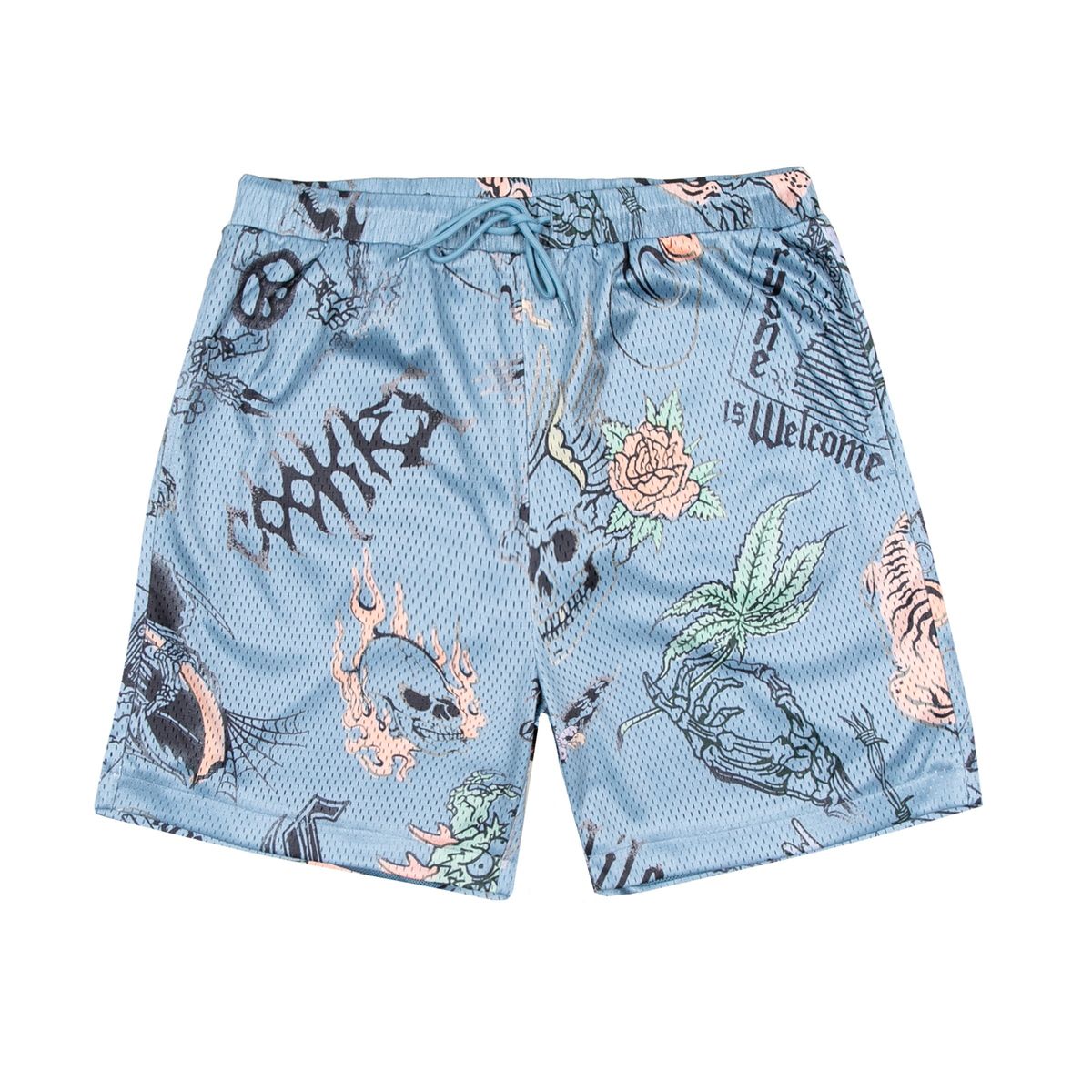 Heaven Can Wait Vaca All Over Print Mesh Short