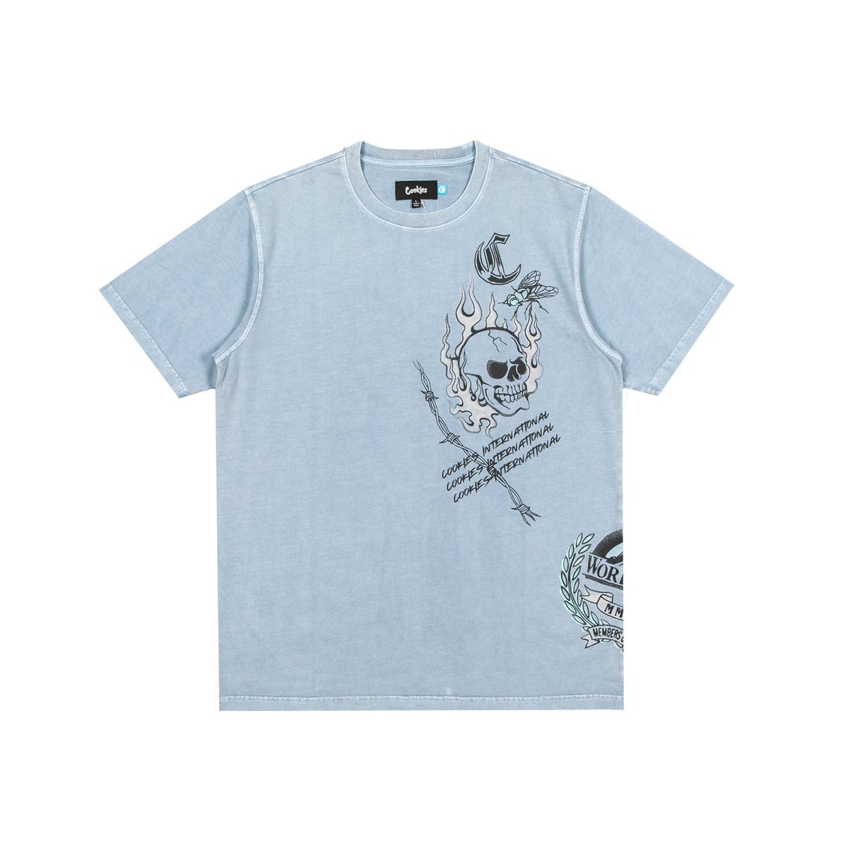 Heaven Can Wait Diss Placement SS Knit With Engineered Screenprint