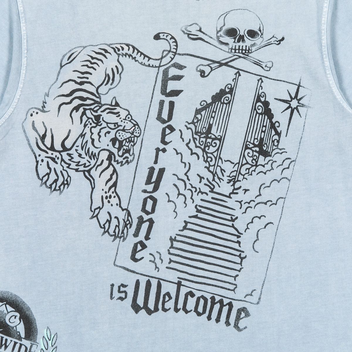 Heaven Can Wait Diss Placement SS Knit With Engineered Screenprint