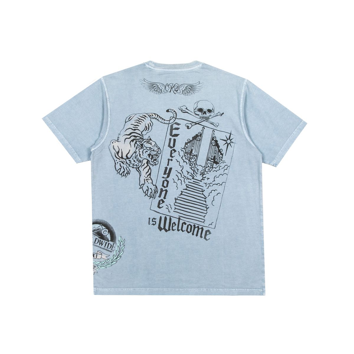 Heaven Can Wait Diss Placement SS Knit With Engineered Screenprint
