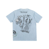 Heaven Can Wait Diss Placement SS Knit With Engineered Screenprint