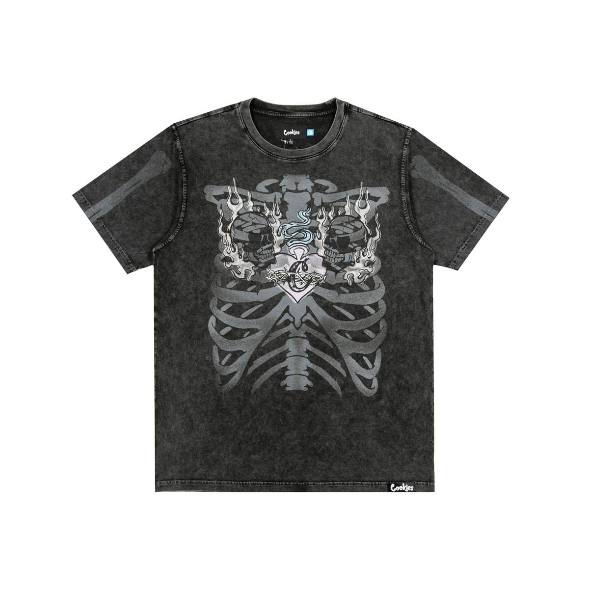 Heaven Can Wait Light The Bones SS Knit With Engineered Screenprint