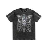 Heaven Can Wait Light The Bones SS Knit With Engineered Screenprint