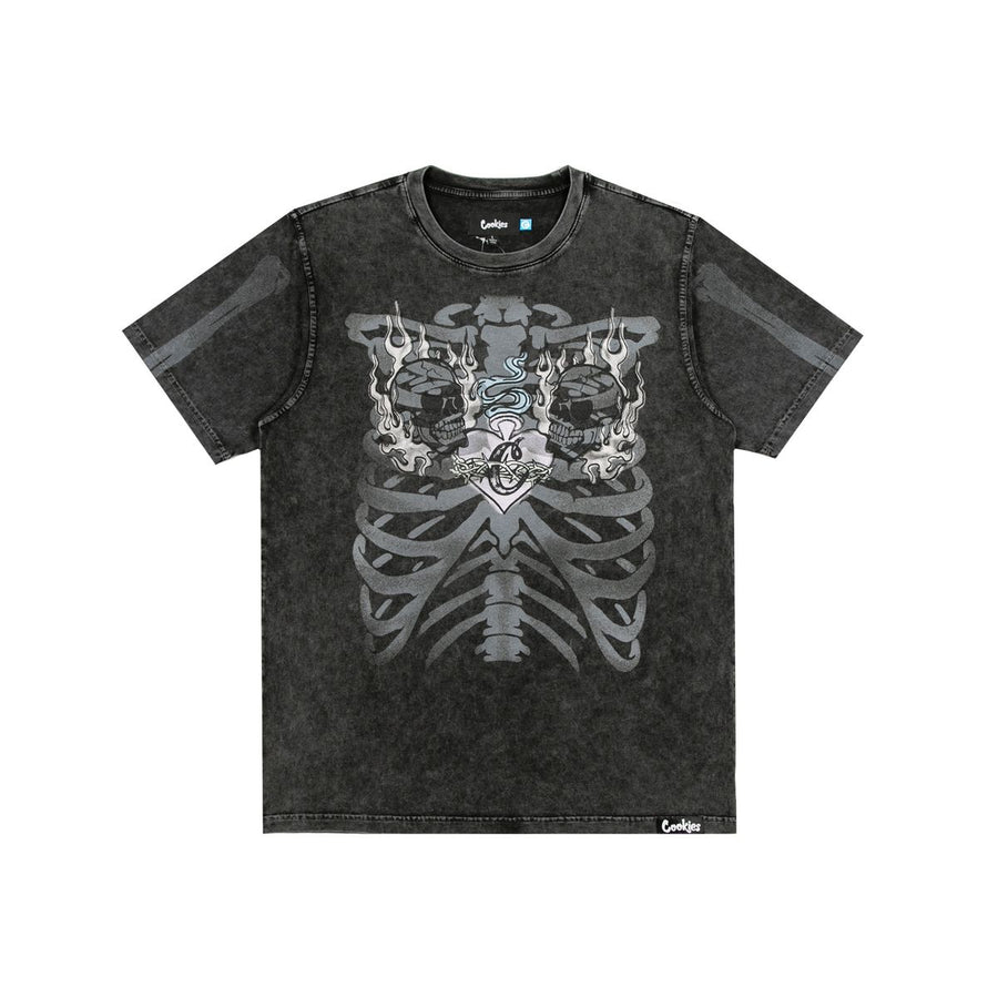 Heaven Can Wait Light The Bones SS Knit With Engineered Screenprint