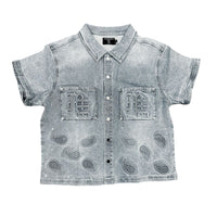 'Paisley' Denim Blue Shirt
