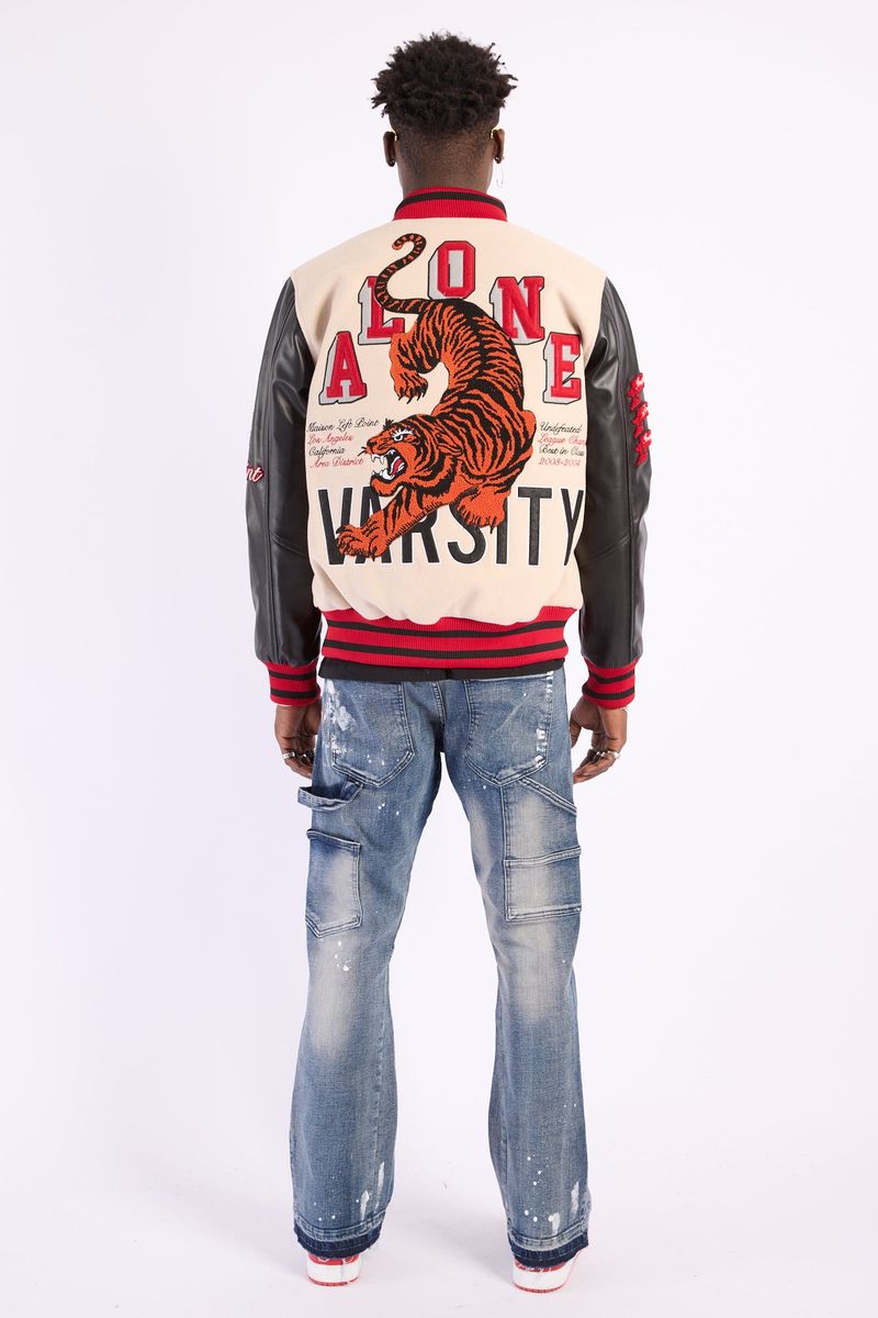 Varsity Jacket Left Point K024-197 Ecru