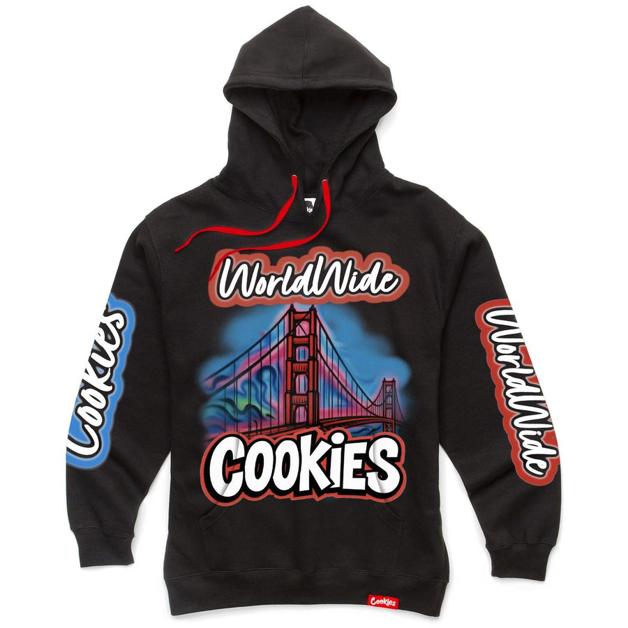 Worldwide Airbrush Pullover Hoodie black (CM261HFP01)