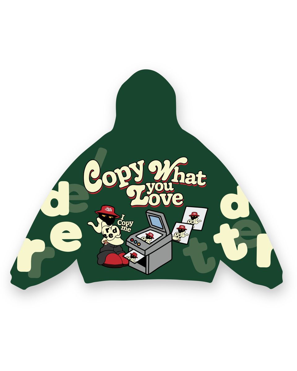 Copy Me Scattered Hoodie Green
