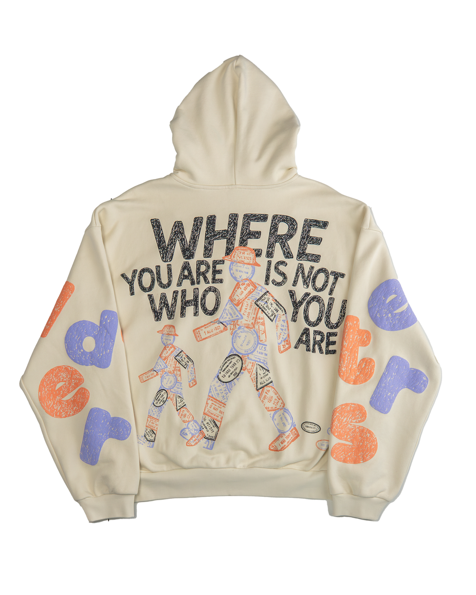 Where U Are Scattered Zip Up Cream