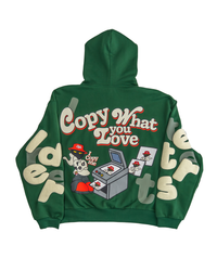 Copy Me Scattered Hoodie Green