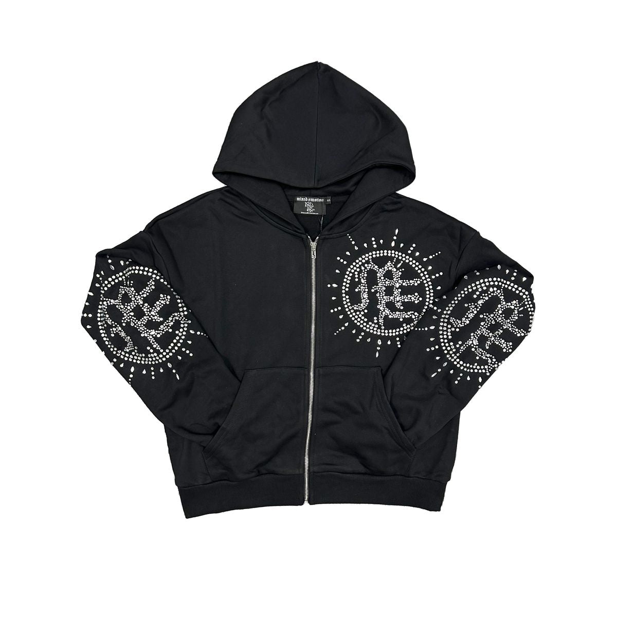 ‘Eclipse’ Black Rhinestone Hoodie