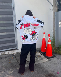 Therapy Scattered Hoodie Grey