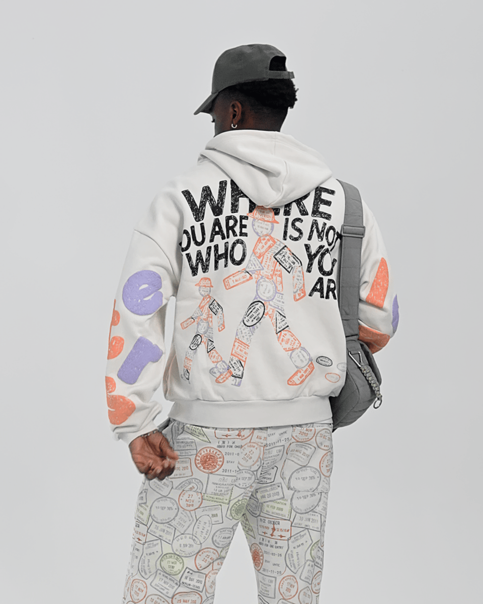 Where U Are Scattered Zip Up Cream