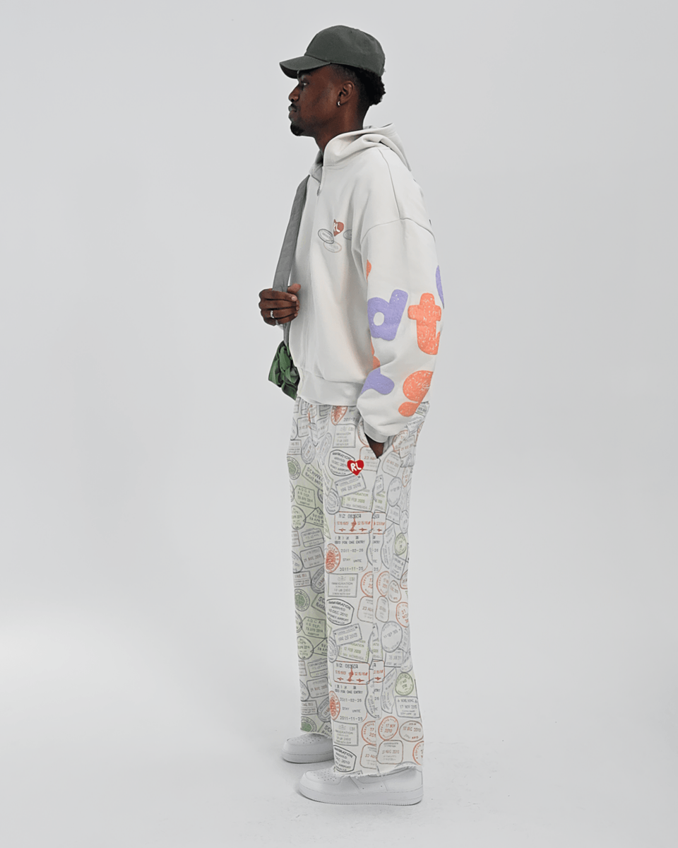 Where U Are Scattered Zip Up Cream