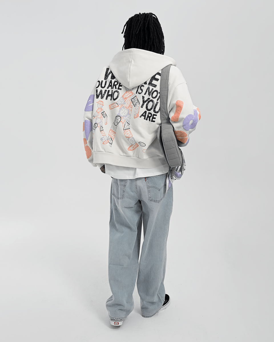 Where U Are Scattered Zip Up Cream