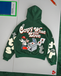 Copy Me Scattered Hoodie Green