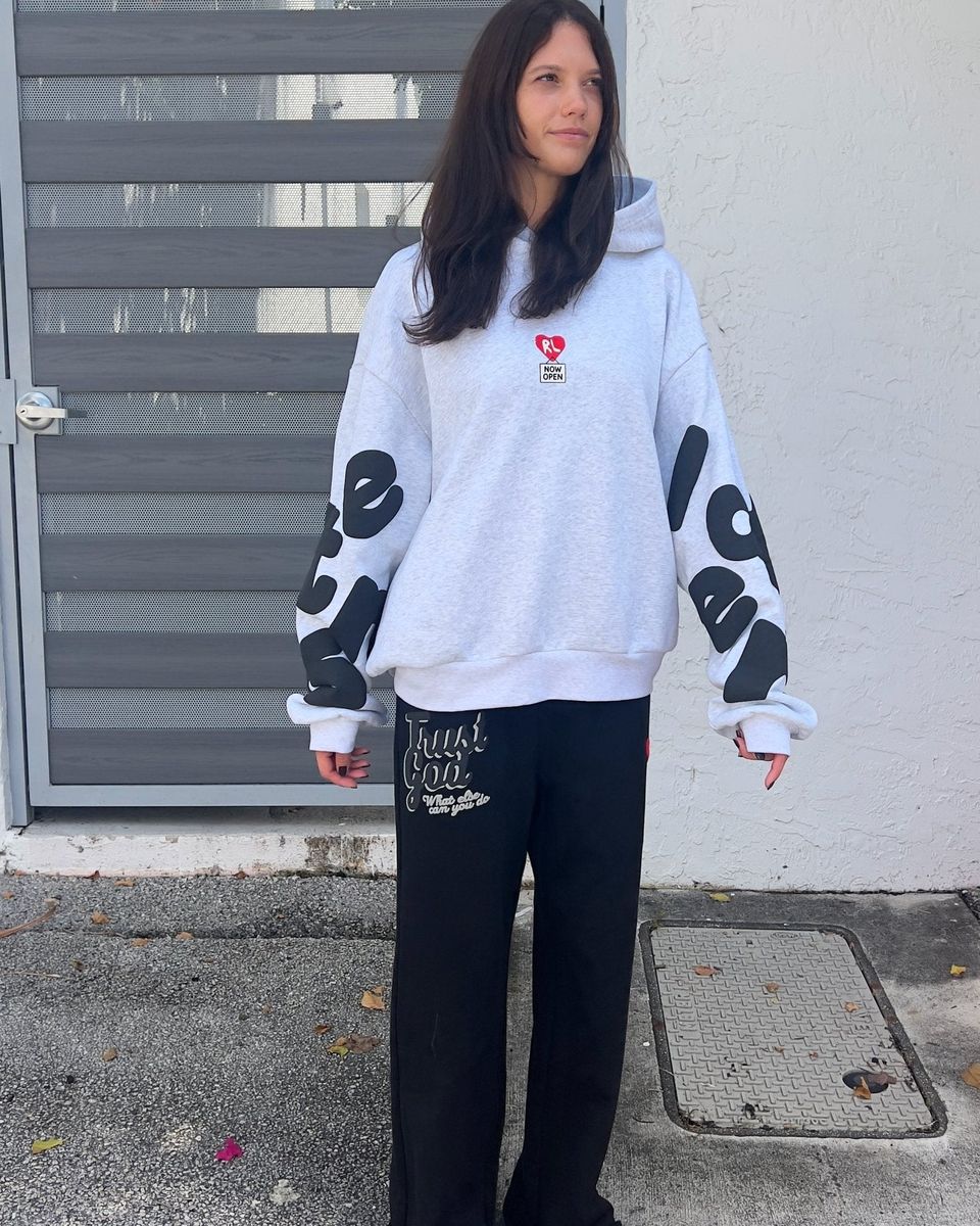 Therapy Scattered Hoodie Grey