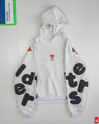 Therapy Scattered Hoodie Grey