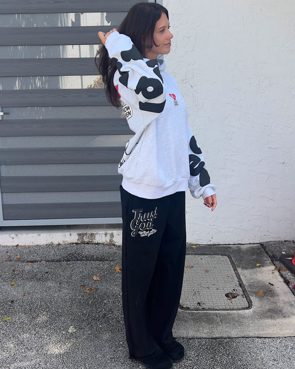 Therapy Scattered Hoodie Grey