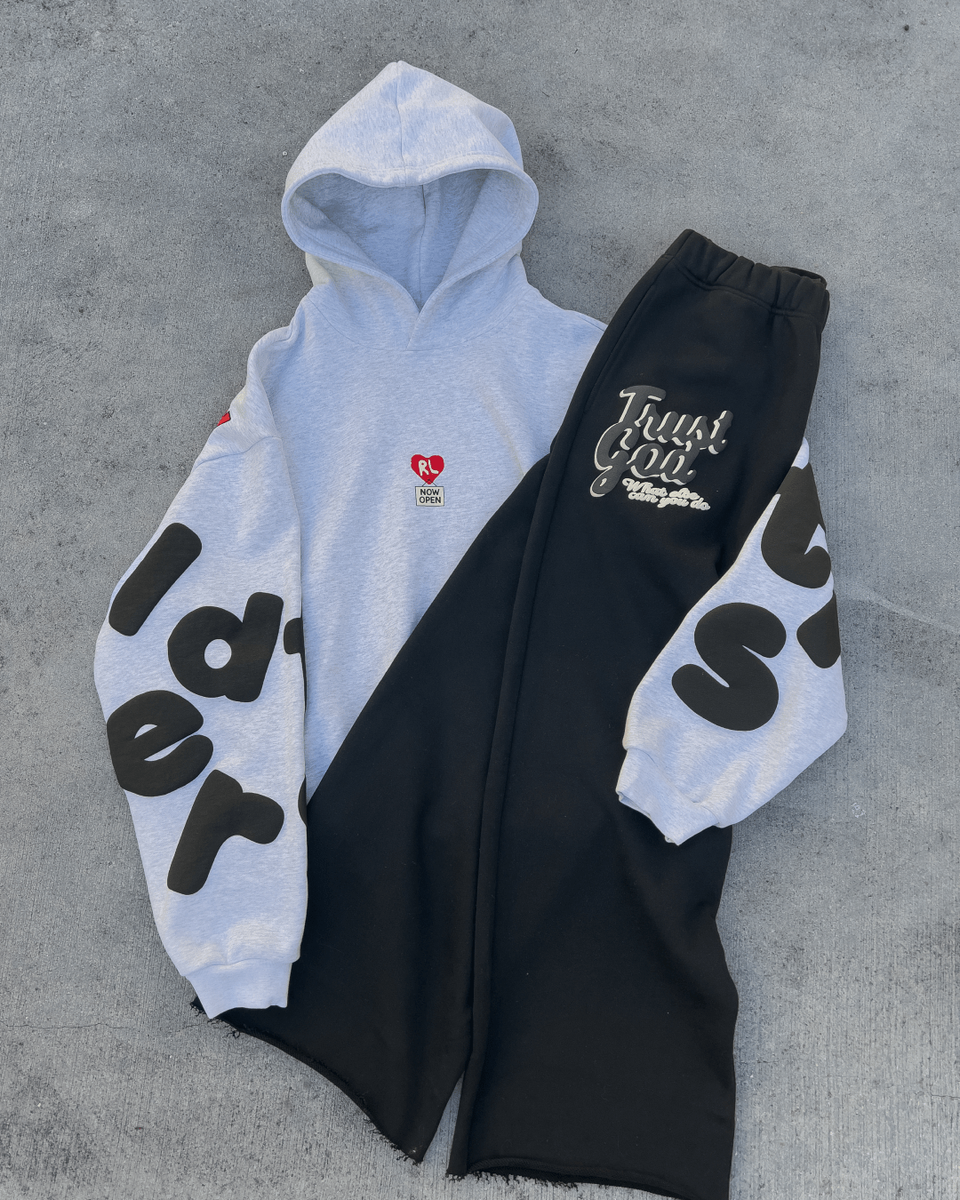 Therapy Scattered Hoodie Grey