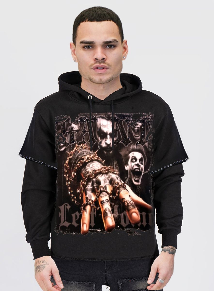 Left Point Hoodie Black W25-1121