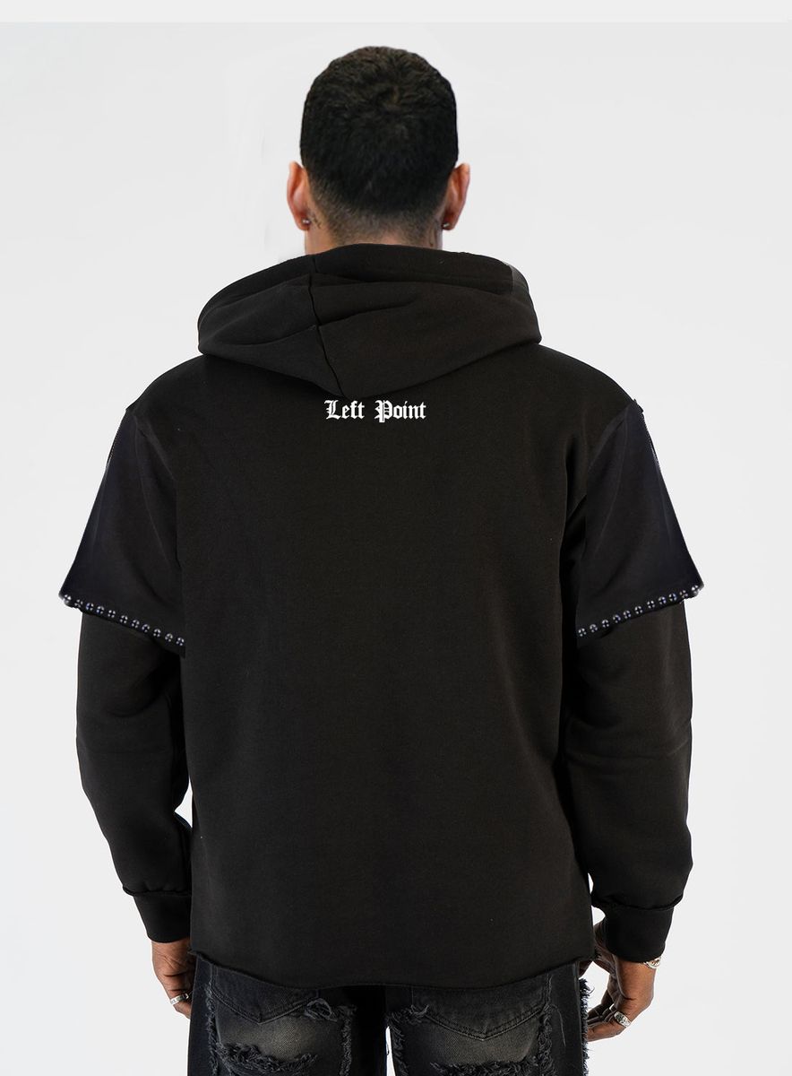 Left Point Hoodie Black W25-1121