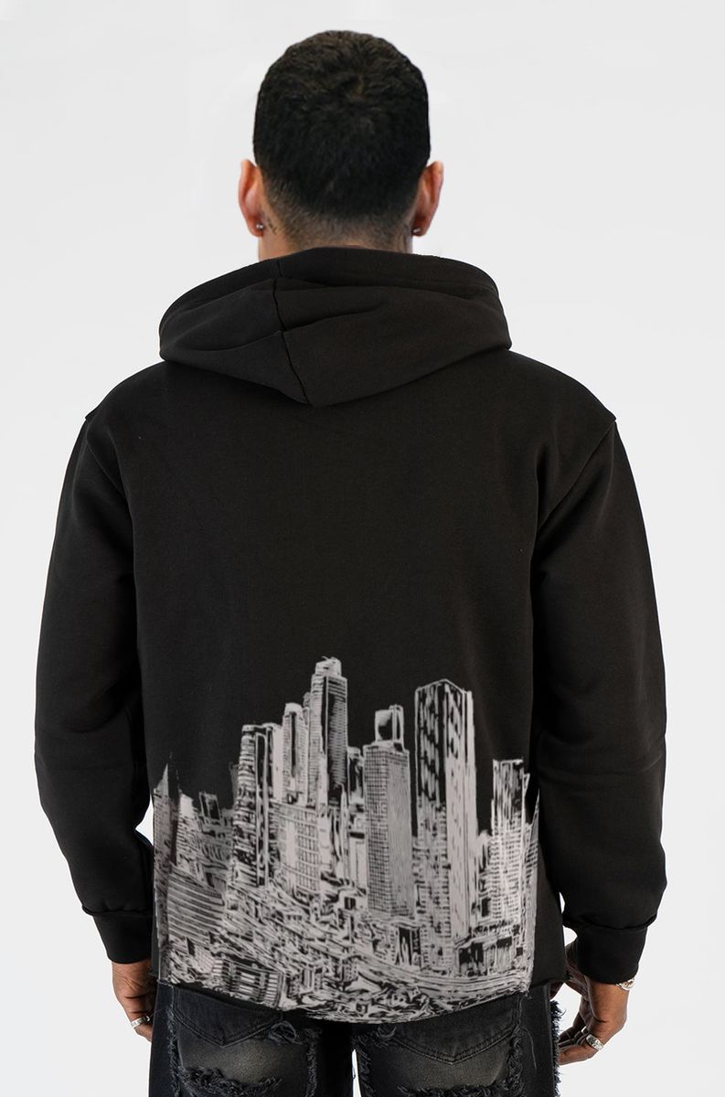 Left Point Hoodie Black W25-1102