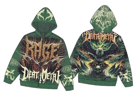 Rage full zip hoodie ST1616-DKG