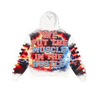Muscle hustle full zip hoodie ST1622-CRM Cream