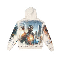 Stray full zip hoodie Bone ST1623-BON