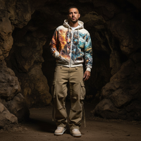 Stray full zip hoodie Bone ST1623-BON