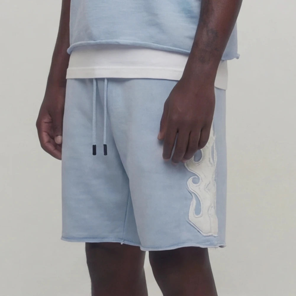 French terry shorts light blue  511507
