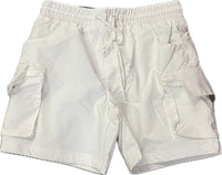 Rebel Minds White Cargo Shorts