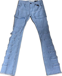MEN’S KLOUD9 STACKED FIT BABY BLUE JEANS