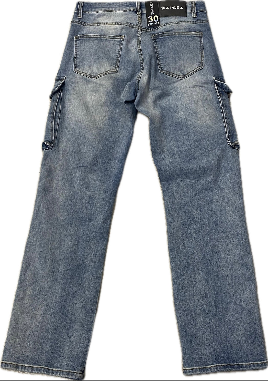 Waimea Relaxed Fit Blue Wash Cargo Men’s Jeans