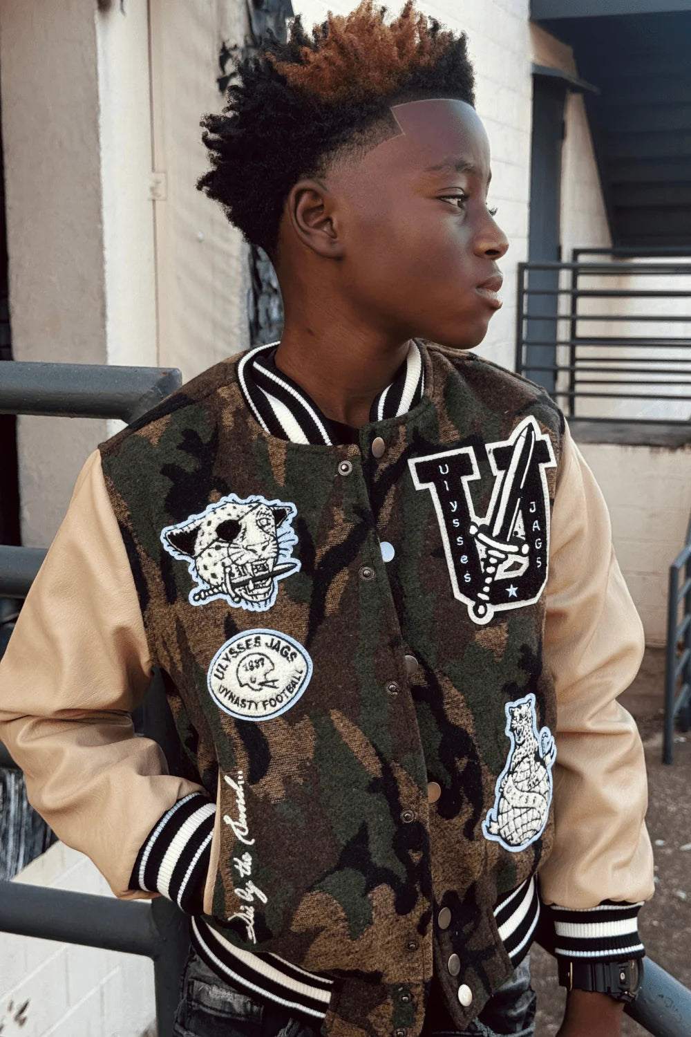 LIFE OF VICE VARSITY JACKET (VINTAGE CAMO) 91656 available in mens
