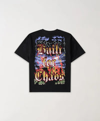 Touchdown Front And Back Print Short Sleeve Tee - Black