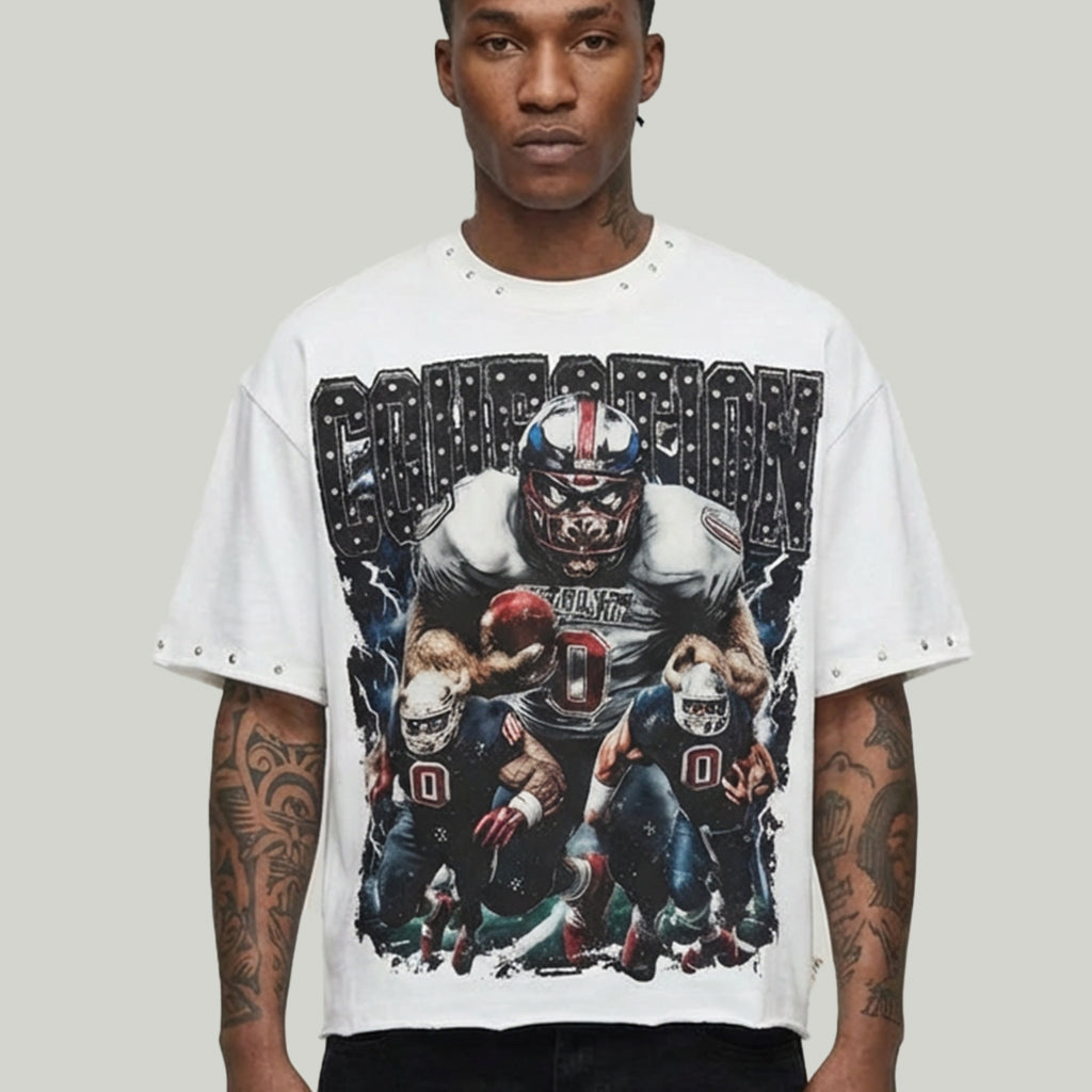 BKYS Double Zero White Cropped Shirt - Modern Streetwear T1503