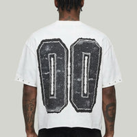 BKYS Double Zero White Cropped Shirt - Modern Streetwear T1503