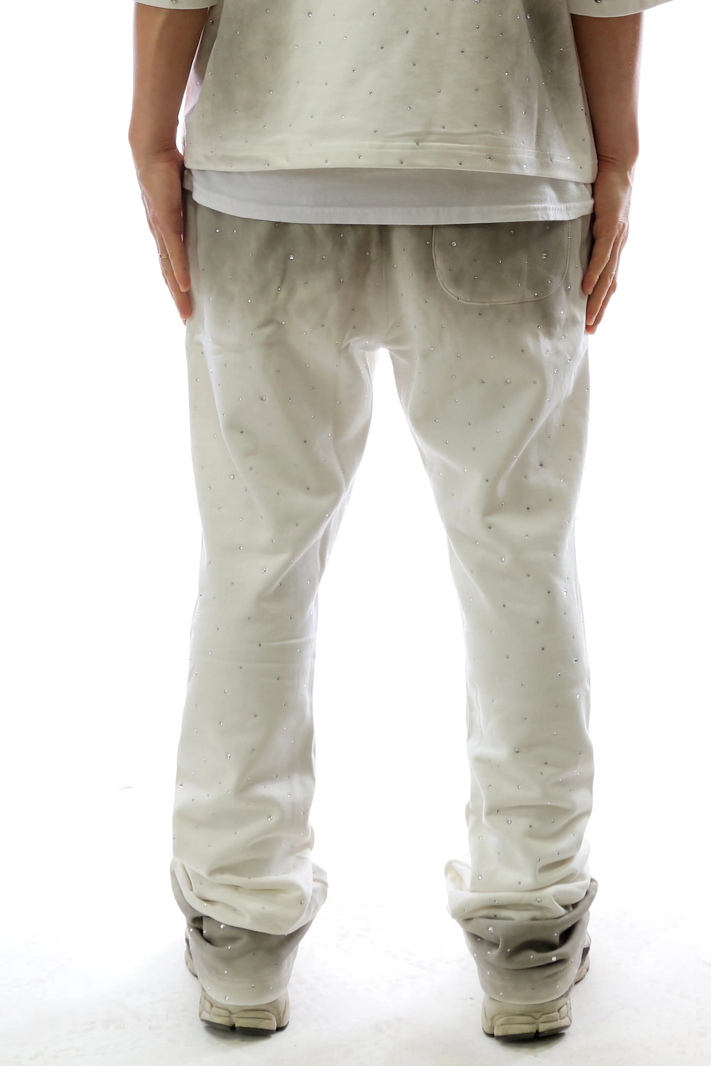 GLAZE Washed French Terry Stacked Jogger Pants KMO-7200