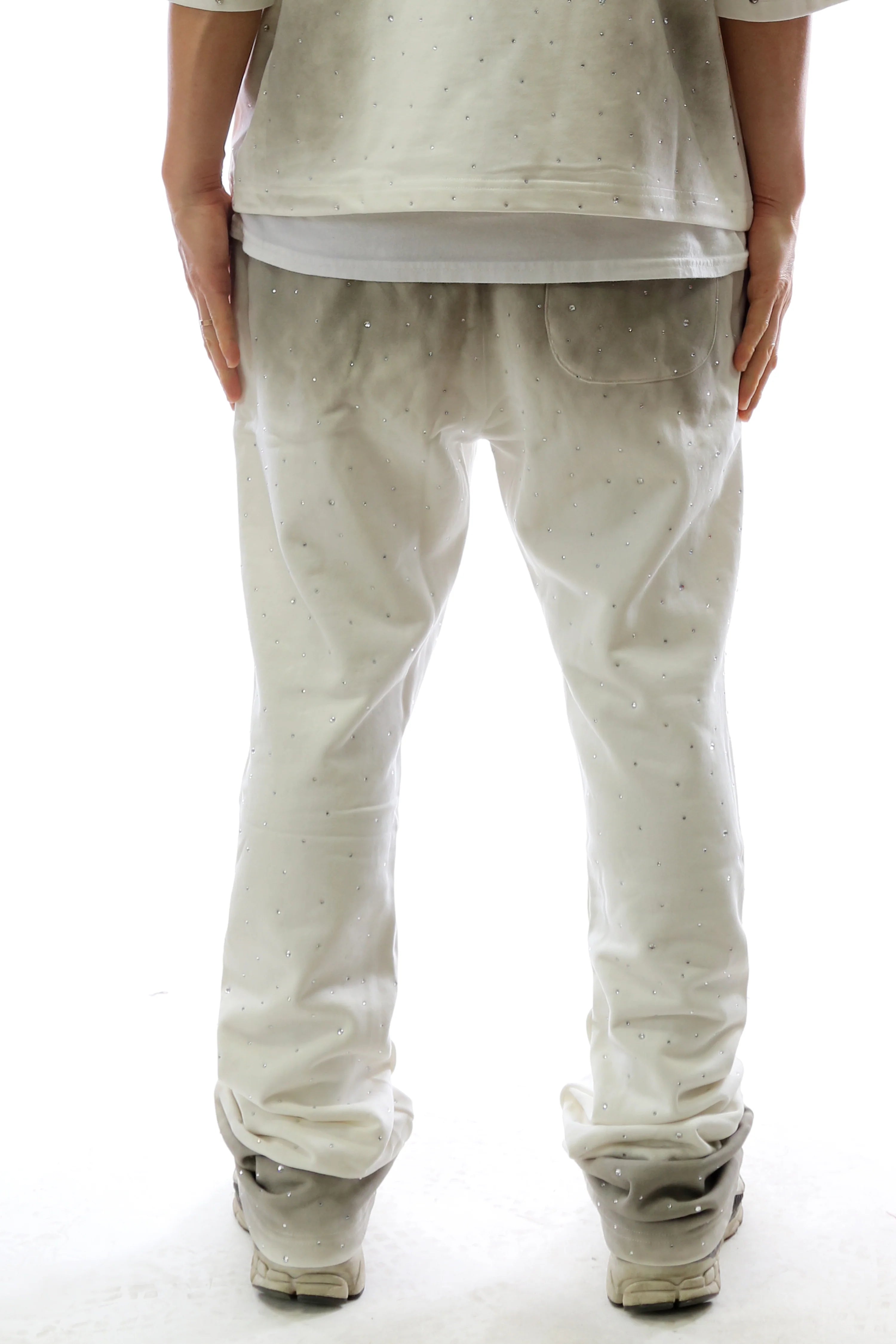 GLAZE Washed French Terry Stacked Jogger Pants KMO-7200