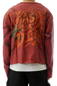 LAFONN S/N Jersey Long Sleeve Crop Top Tee