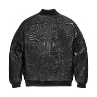 JORDAN CRAIG PU EMBROIDERED JACKET-BLACK-91666 (kids & boys & mens)