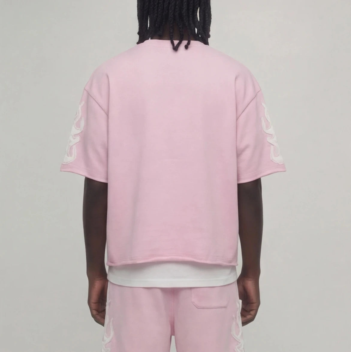 Cropped Pink Saint short sleeve shirt 511036