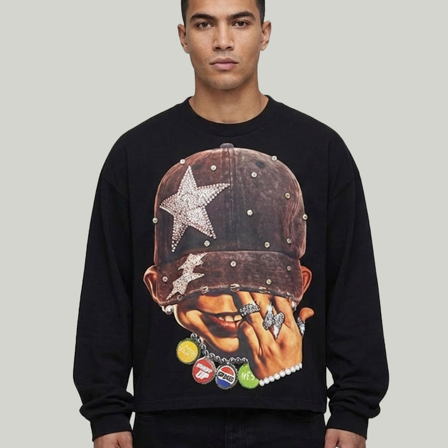Bling Cropped T-Shirt C1301